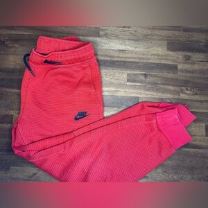 Nike Boys Red Athletic Jogger Pants, Size L